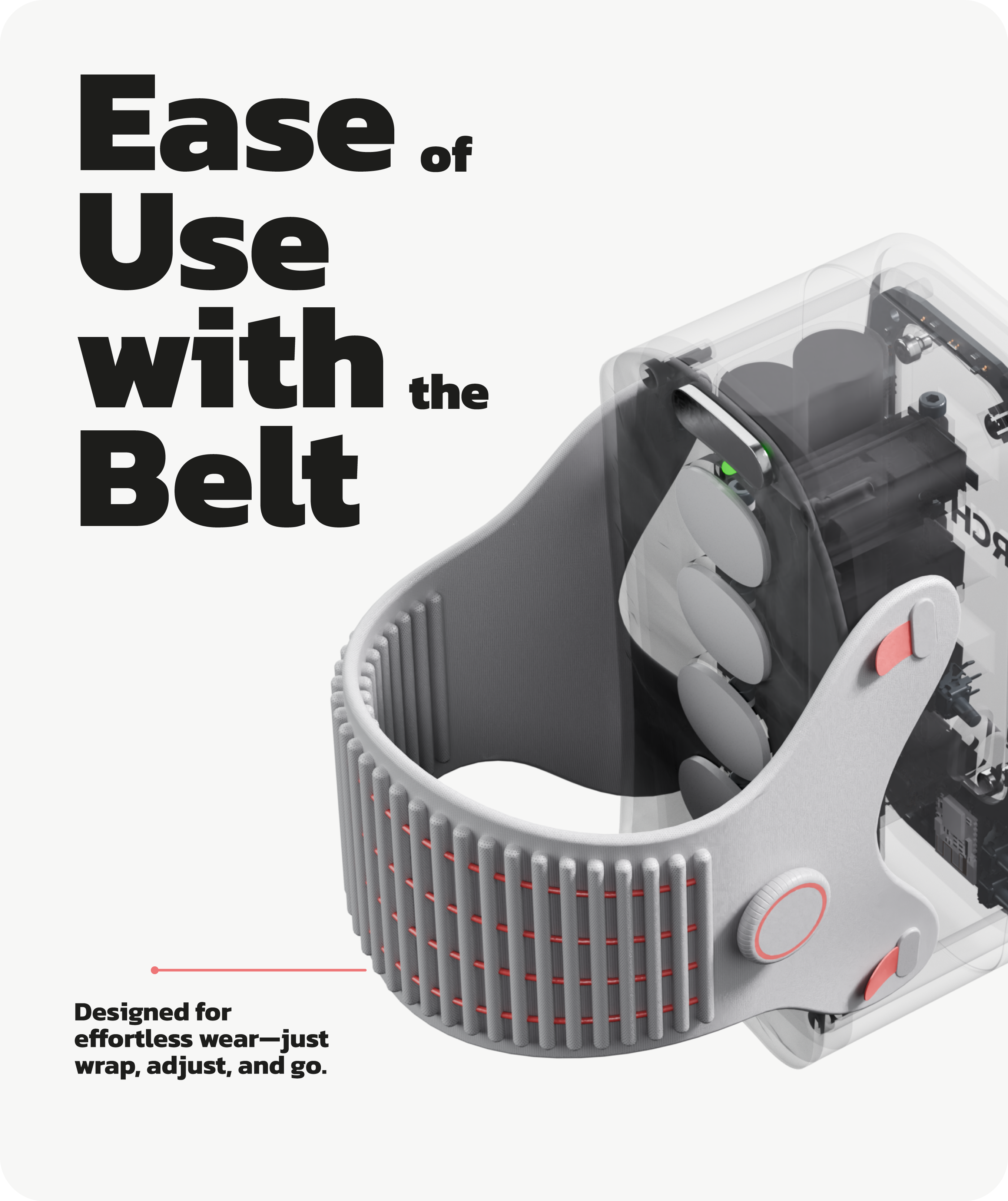 ARCH strap and belt system close-up