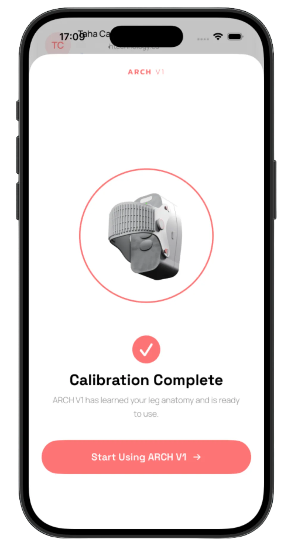 Calibration complete, the device is ready to use