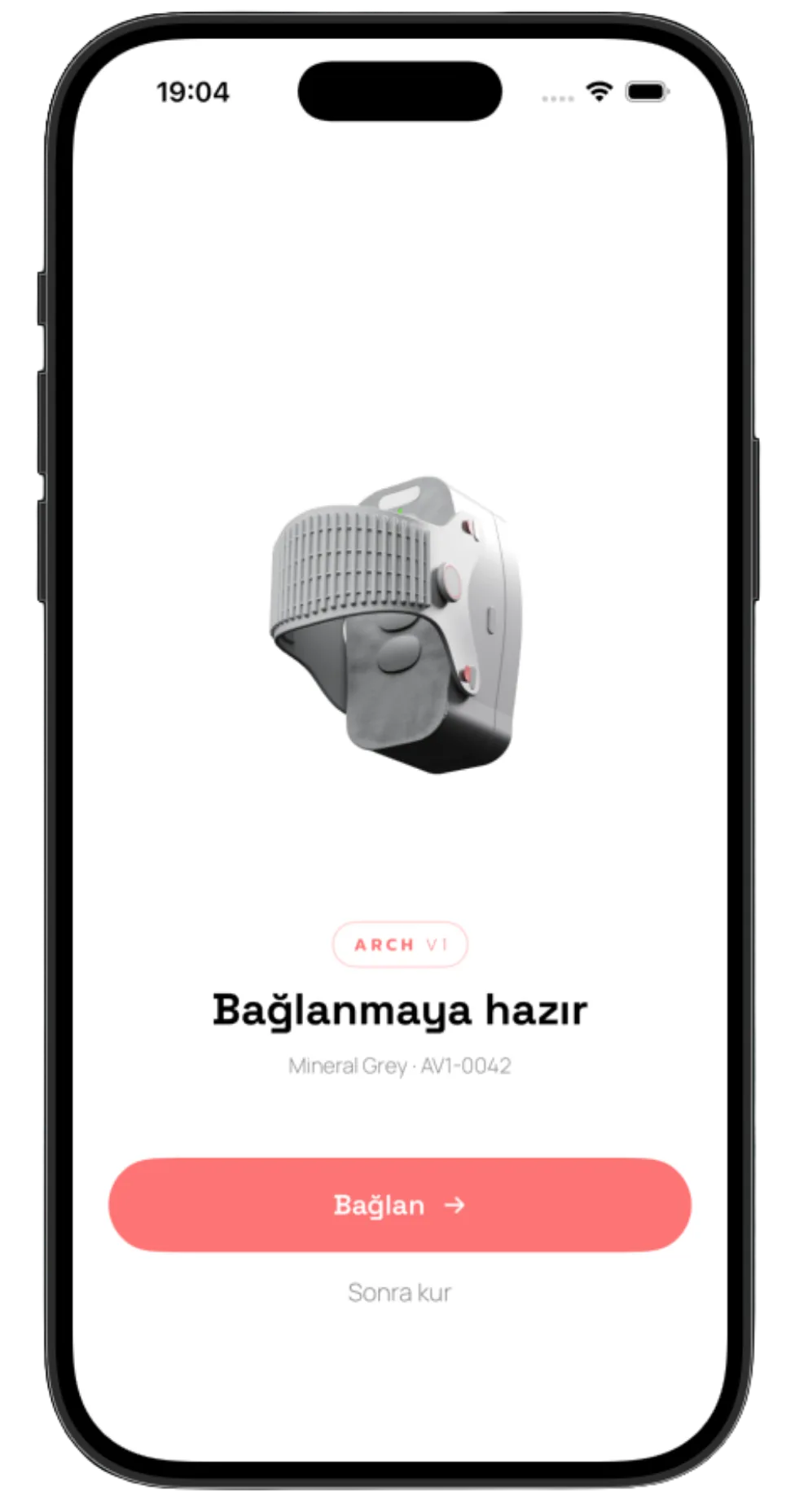 Eşleştirme ekranı: ARCH V1 bağlanmaya hazır