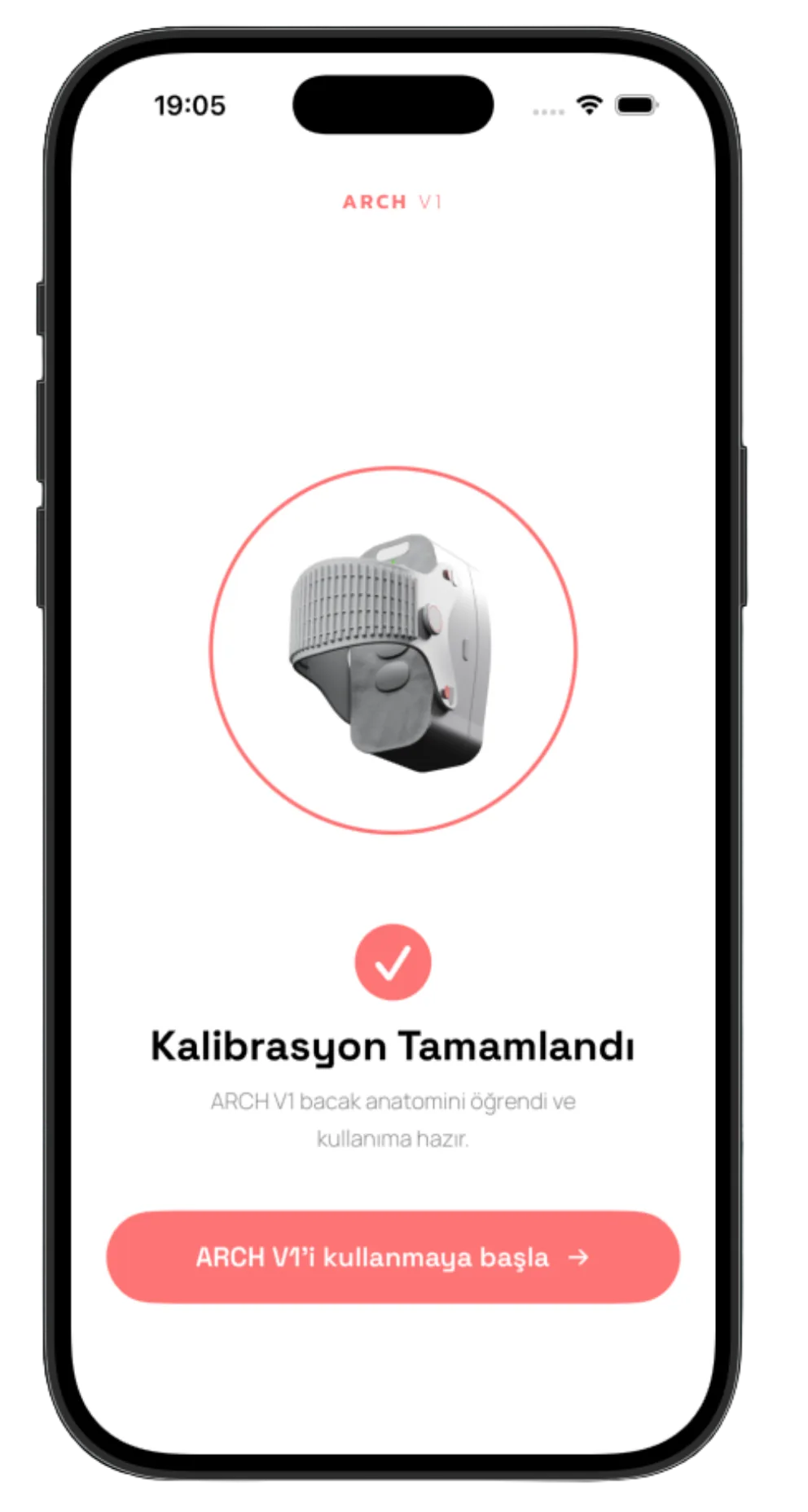 Kalibrasyon tamamlandı, cihaz kullanıma hazır